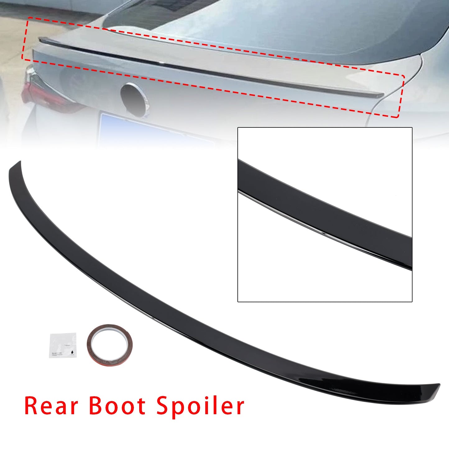 Spoiler posteriore nero lucido per BMW Serie 4 G26 Gran Coupé MP Style 2021-2025
