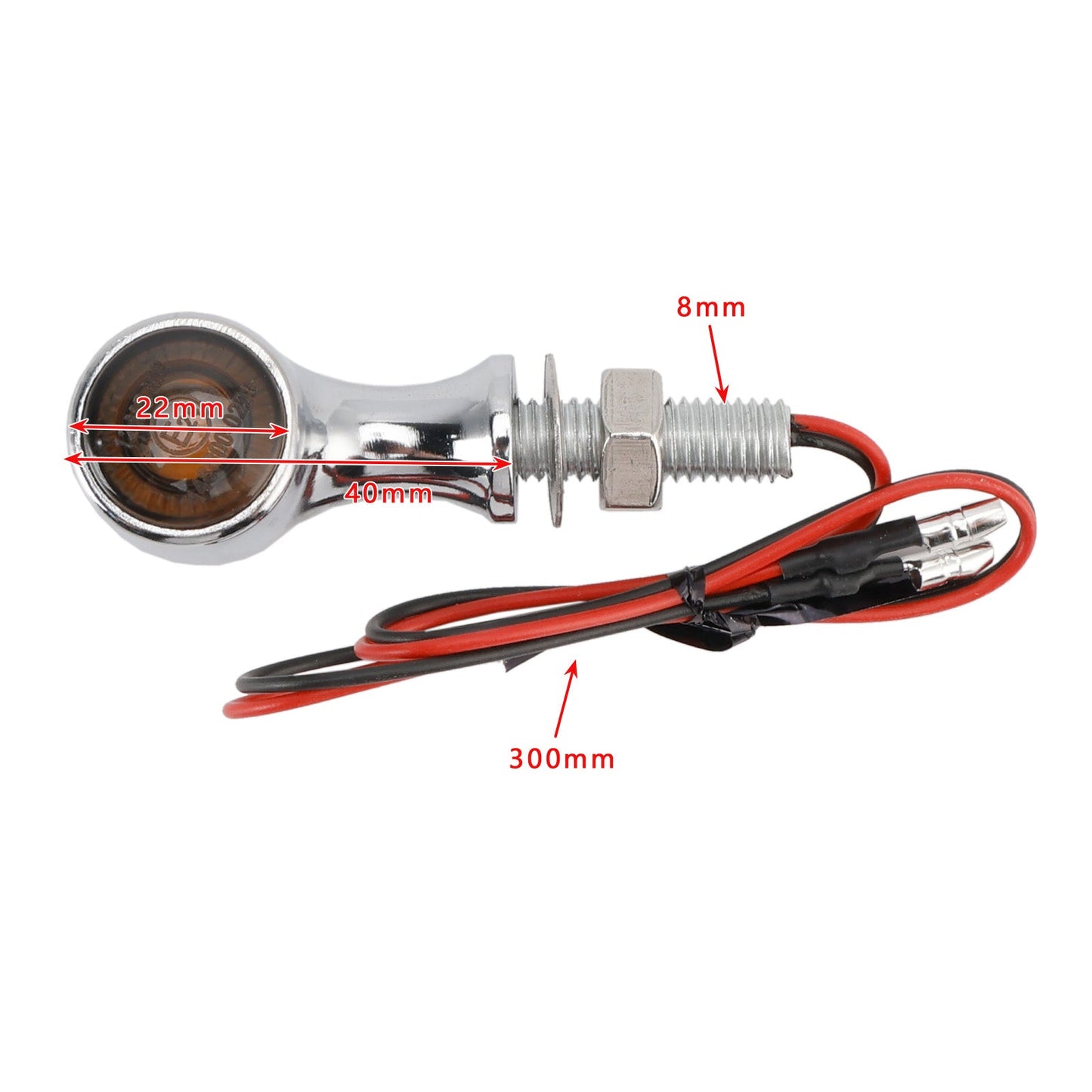 Indicatore di direzione a LED da 12 V, 8 mm, universale per moto Suzuki