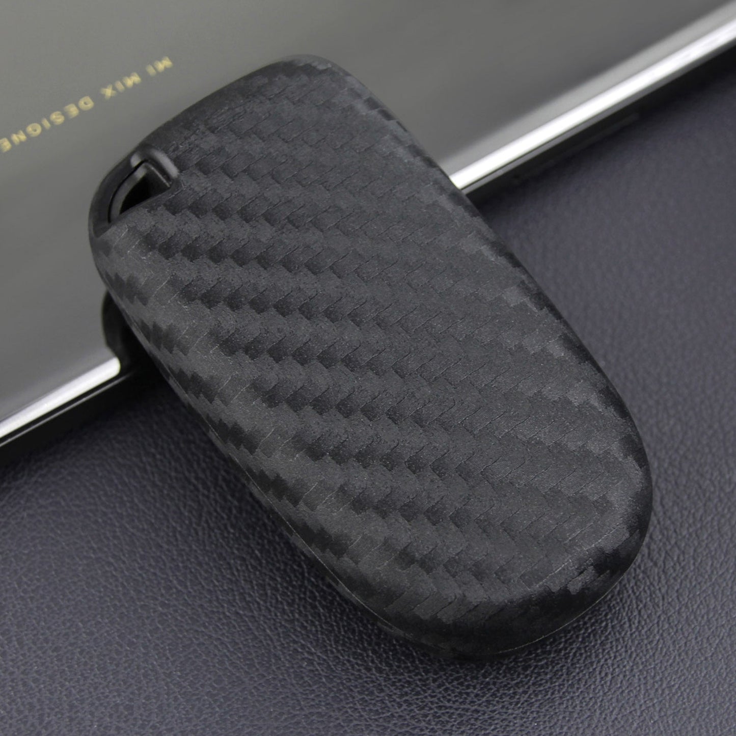 Custodia in similpelle e silicone per chiave auto con fibbia per Jeep