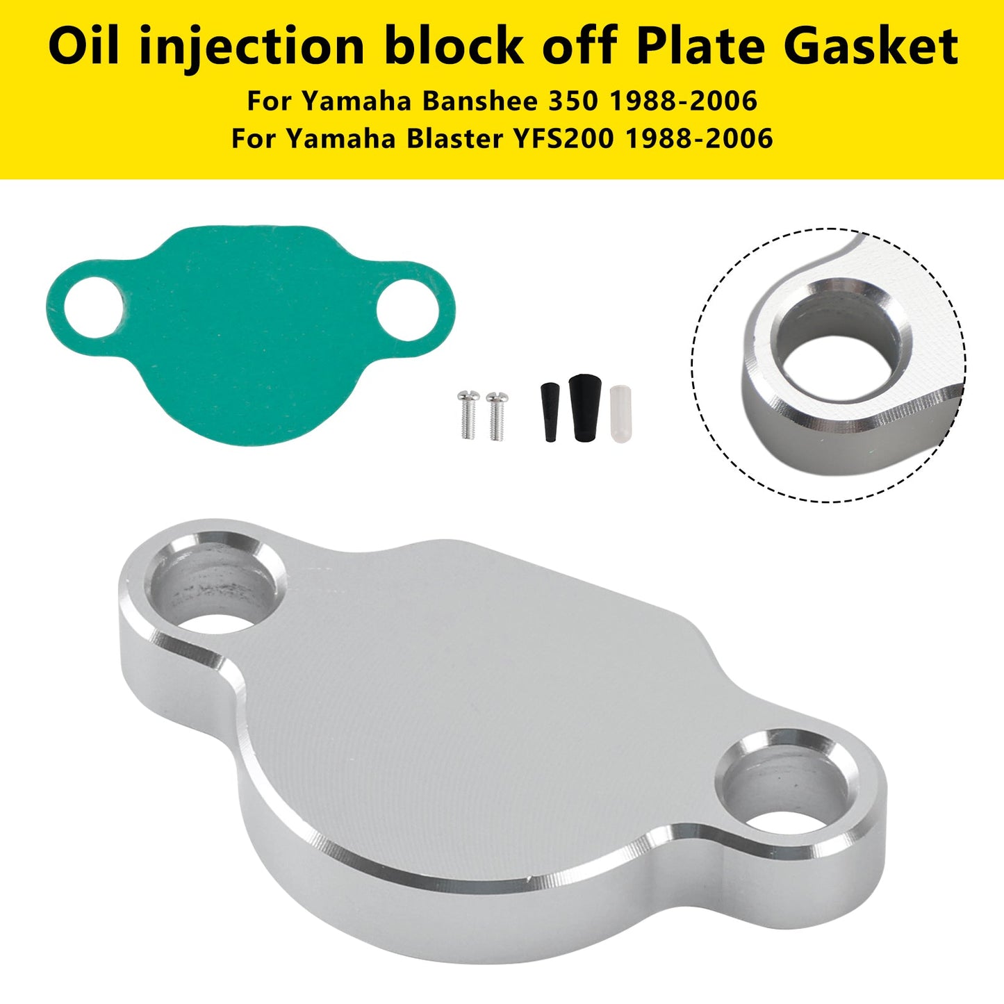 Guarnizione piastra blocco iniezione olio per Yamaha Blaster YFS200 Banshee 350