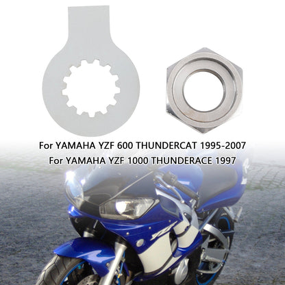 Kit linguetta rondella di bloccaggio dado pignone anteriore per YAMAHA R6 YZF 600 1000 TDM 850