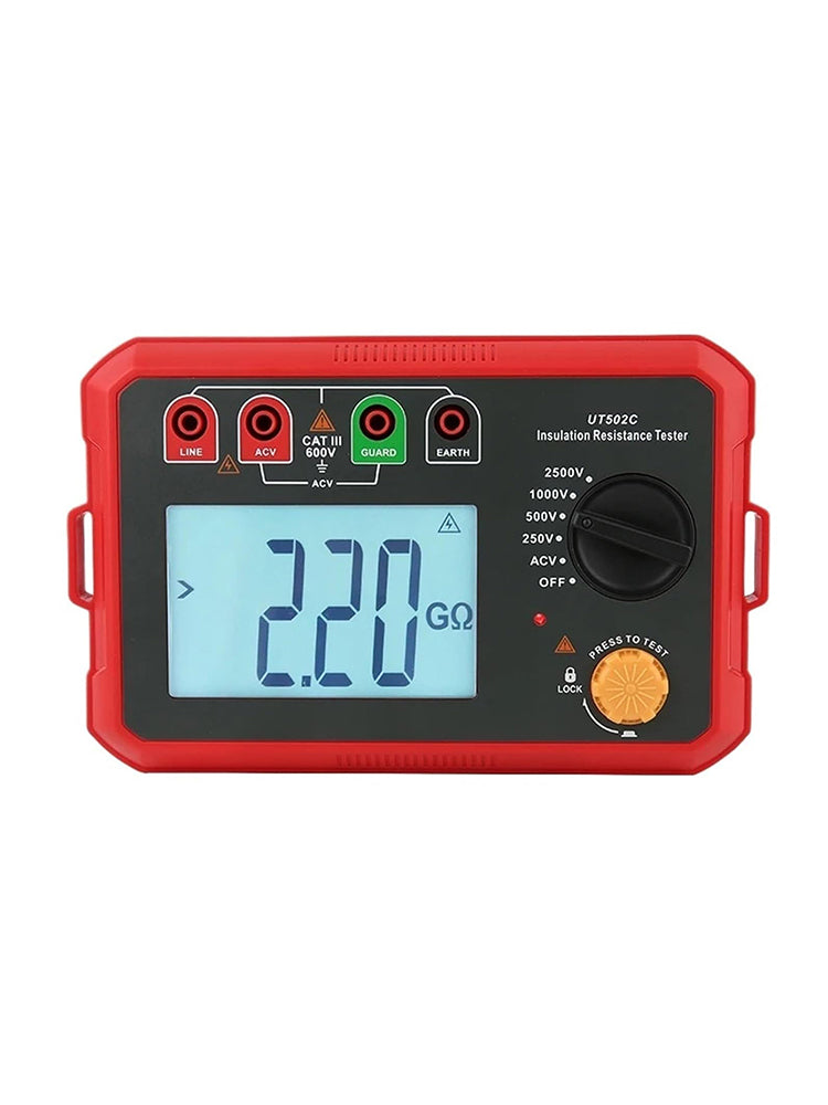 Megohmmetro digitale UT502C, tester di resistenza di isolamento, multimetro