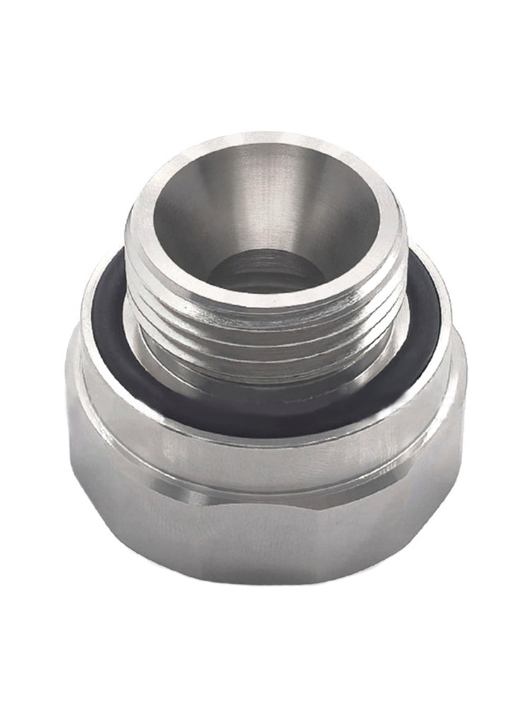 Adattatore per valvola di scarico olio, filettatura 27mm-2.0, colore argento, codice A-211.