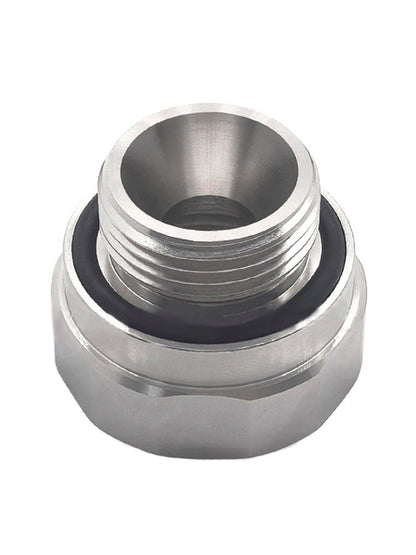 Adattatore per valvola di scarico olio, filettatura 27mm-2.0, colore argento, codice A-211.