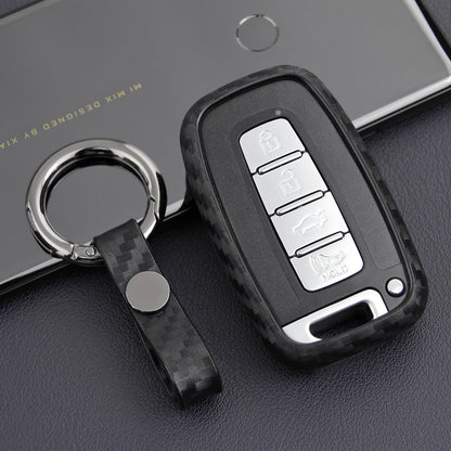 Custodia in pelle e silicone per chiave auto con fibbia per Hyundai e Smart (vecchie e vecchie)