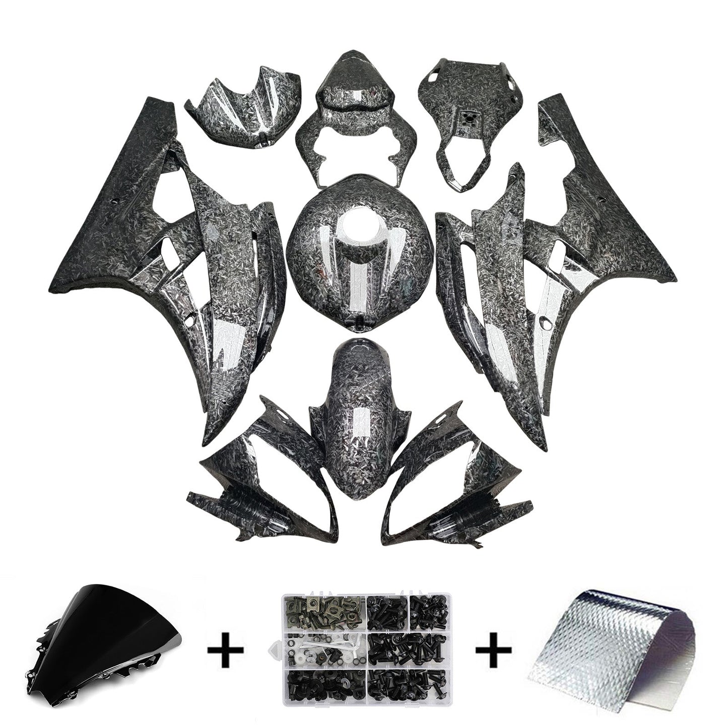 Kit carenatura iniezione plastica ABS per Yamaha YZFR6 YZF-R6 2006-2007
