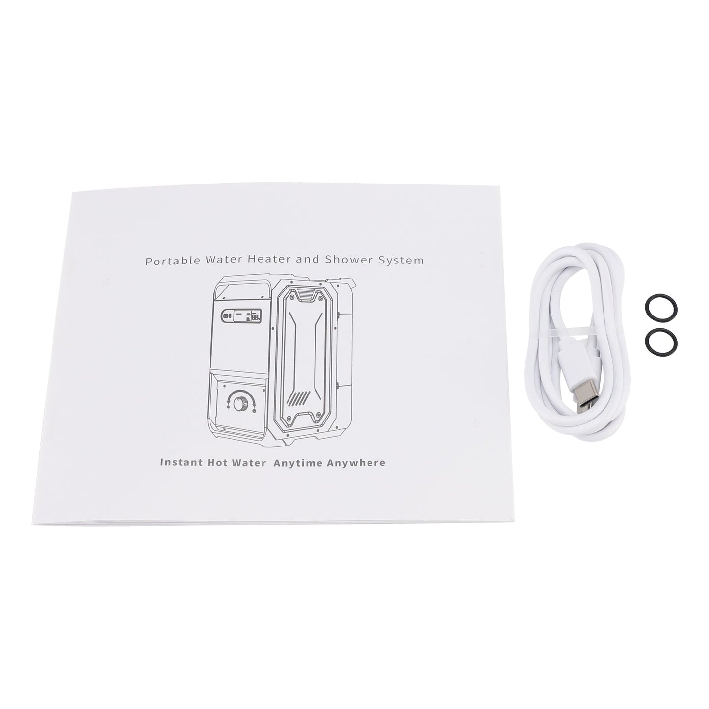 Scaldabagno portatile per camper, campeggio, 7800 mAh, 3,3 ore, ricaricabile, pulizia da campeggio