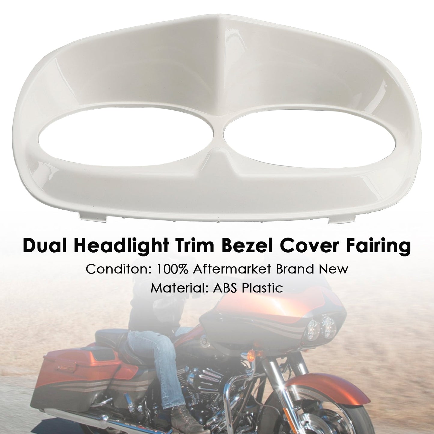 Copertura della cornice del faro anteriore doppio per Road Glide 1998-2013