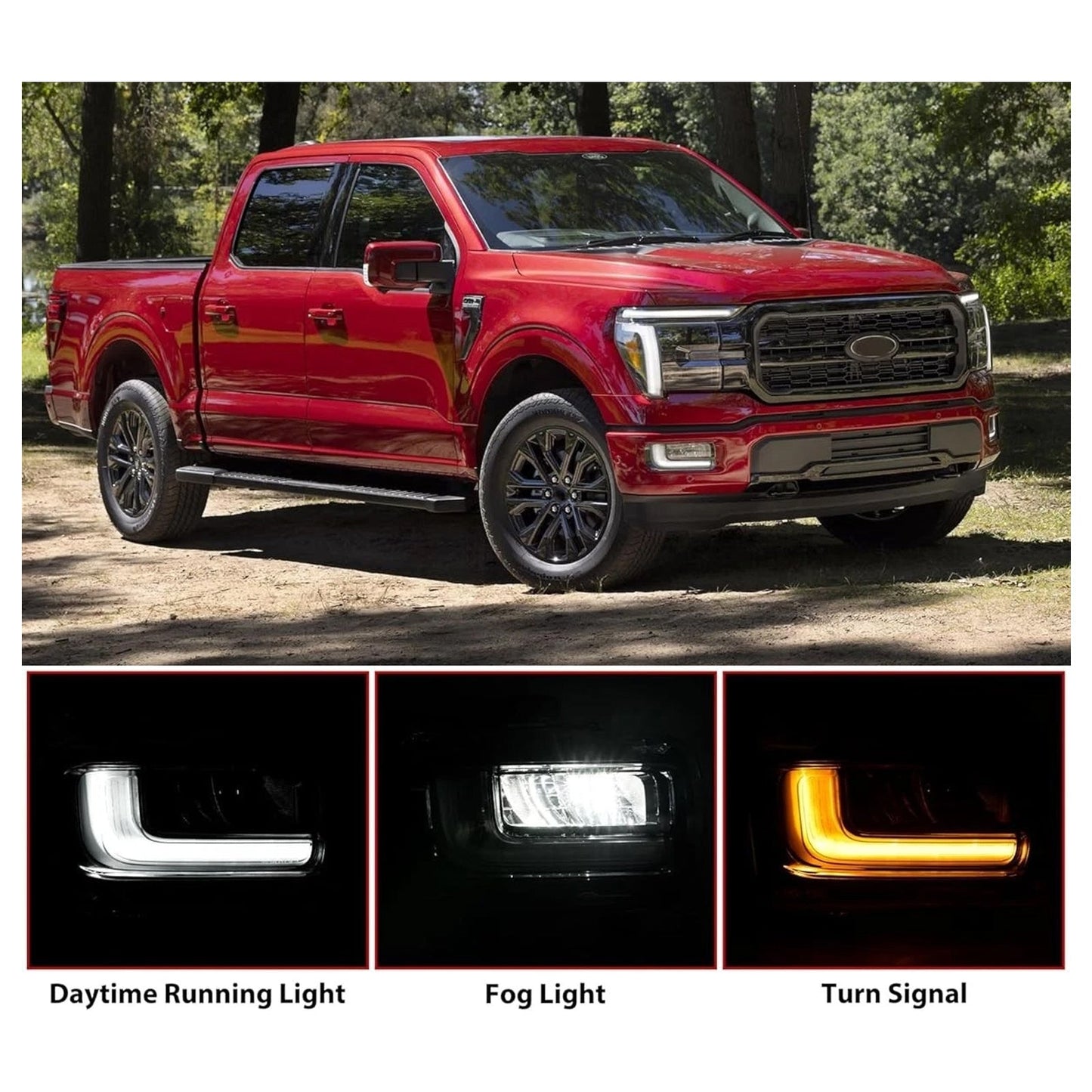 Faro fendinebbia anteriore destro a LED per Ford F150 2024-2025, codice RL3415A254AB RL3Z-15200-A