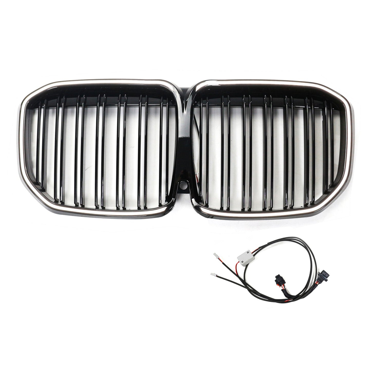 Griglia anteriore a doppio rene nera lucida per BMW X7 G07 2019-2022