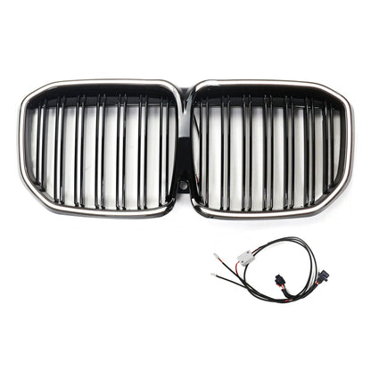 Griglia anteriore a doppio rene nera lucida per BMW X7 G07 2019-2022