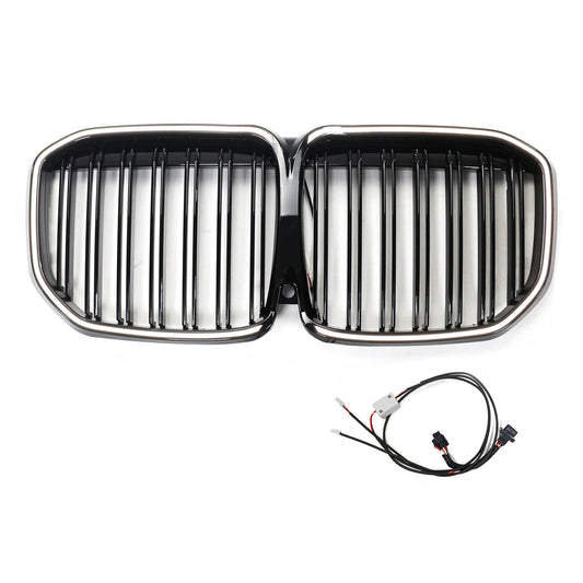 Griglia anteriore a doppio rene nera lucida per BMW X7 G07 2019-2022