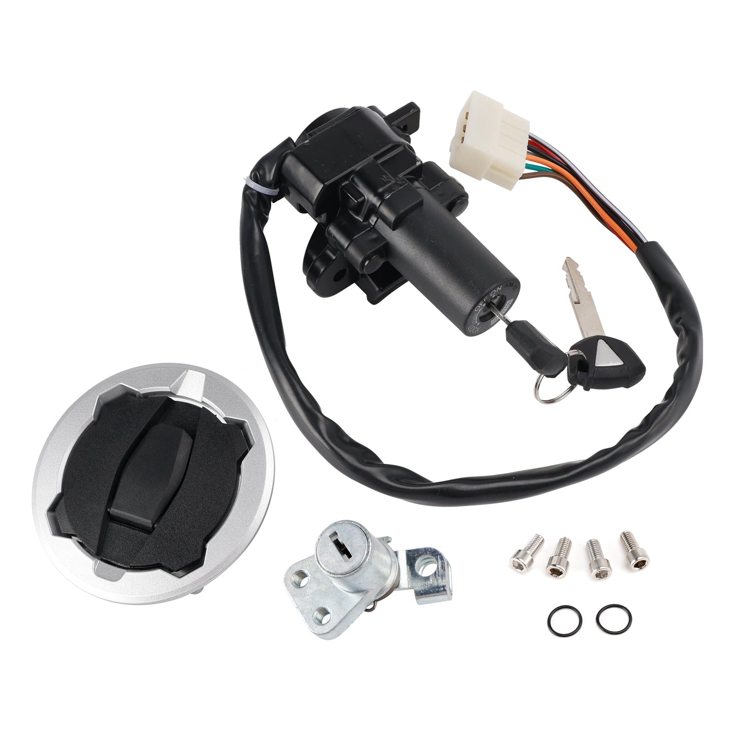 SET DI CHIAVI DI ACCENSIONE, SERBATOIO E SELLA PER KAWASAKI VERSYS-X 300 ABS 2017-2025