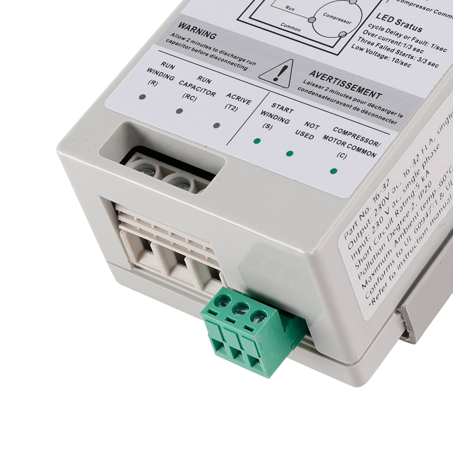 Avviatore graduale CA con protezione inversa del motore (16-32 A + kit di installazione)
