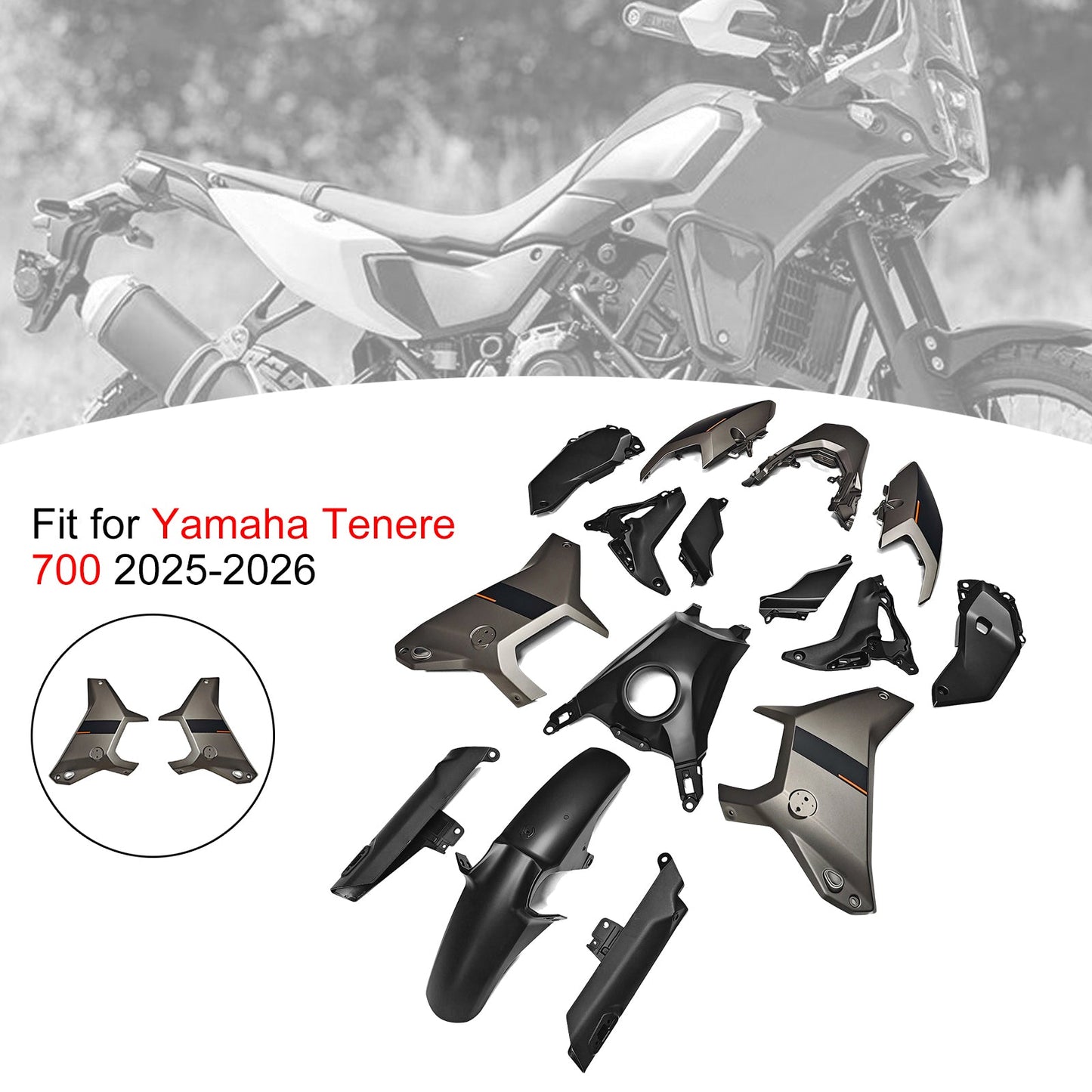 Kit di carene stampate a iniezione per Yamaha Tenere 700 T700S 2025-2026