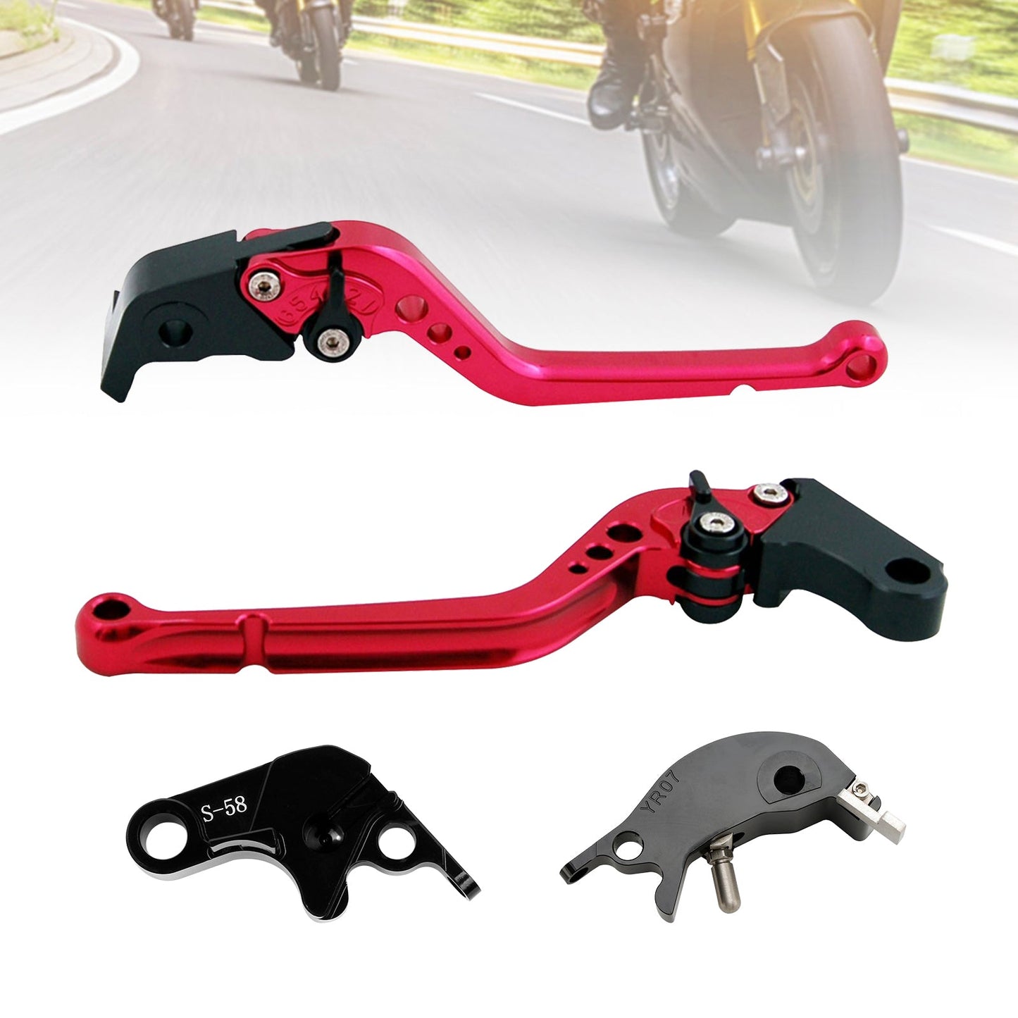 Leva frizione freno lunga adatta per YAMAHA YZF R7 MT-10/SP FZ-10/SP 2022-23