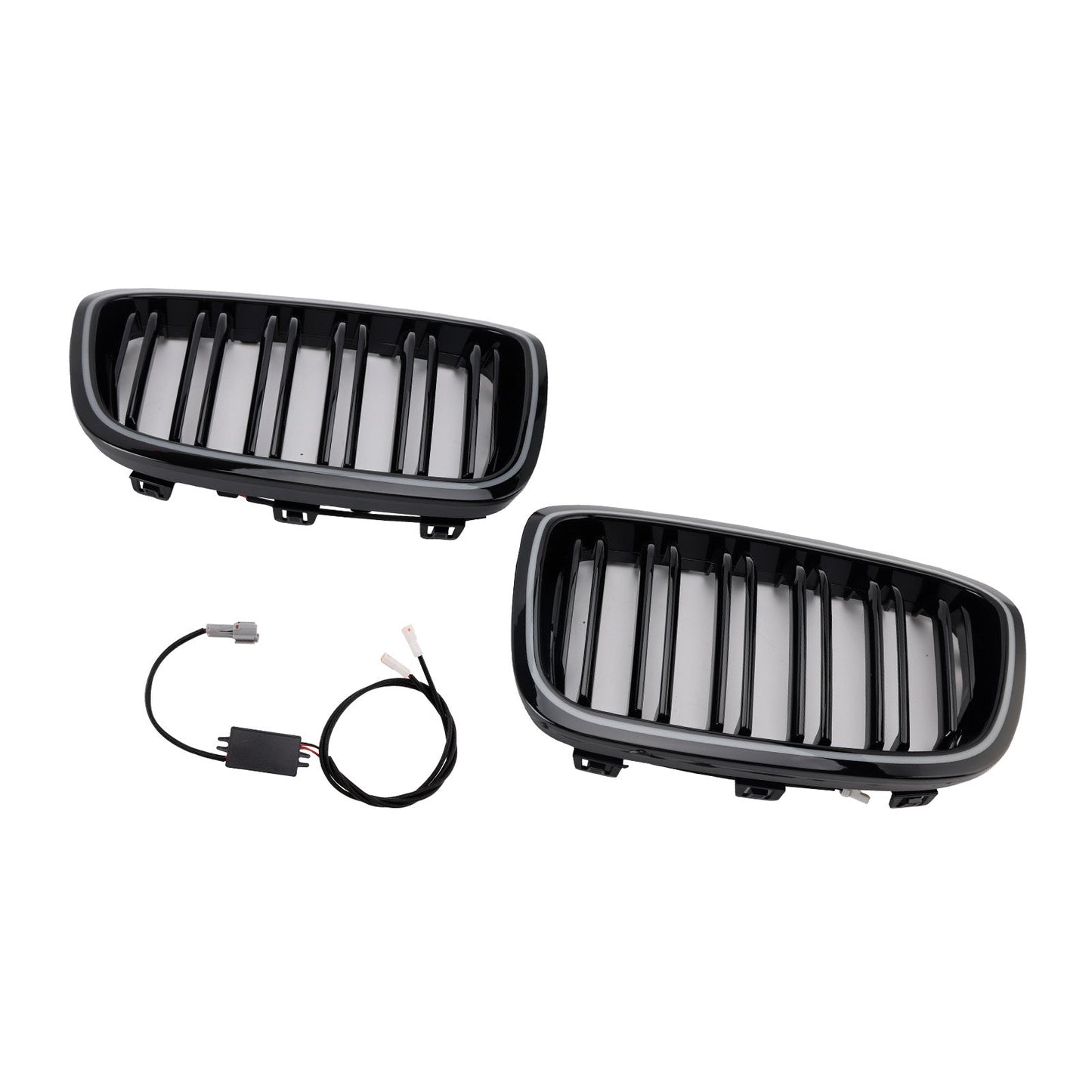 Griglia anteriore a doppio rene per paraurti BMW Serie 1 F20 F21 2012-2014 (2 pezzi) 551137239021