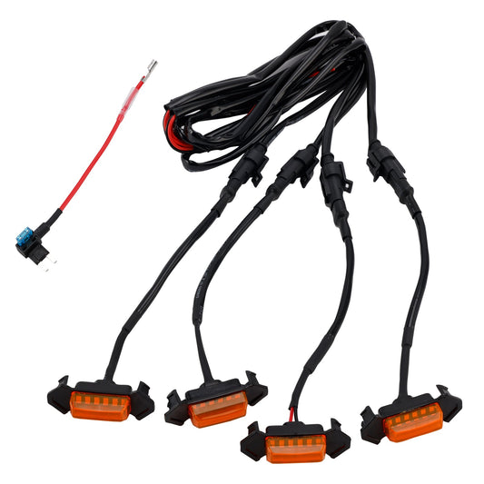 Kit luci LED per griglia anteriore Toyota Tacoma con lente gialla e luce ambra PT228-35170 2016-2023