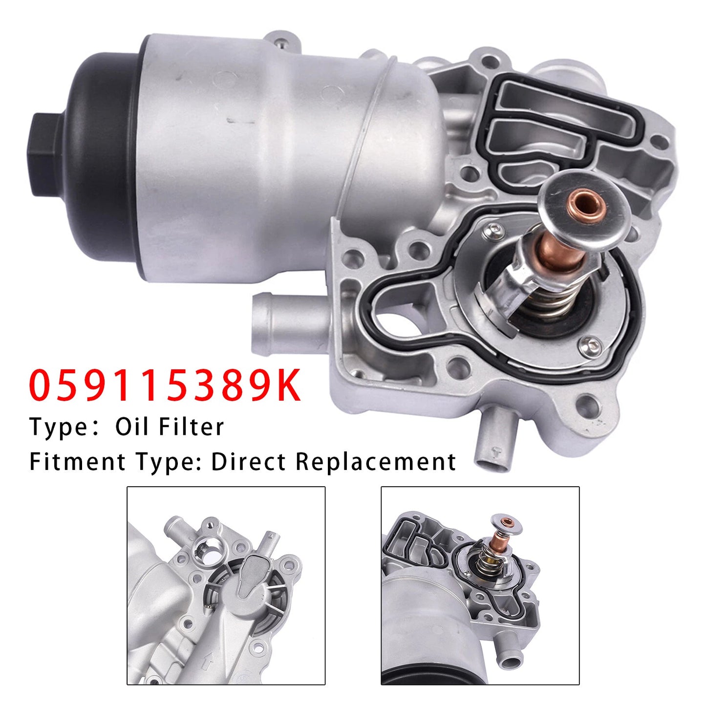 2011-2018 Audi A7 3.0T Diesel CLAB,CLAA,CDUC,CKVB,CDUD,CKVC,CPNB,CTCC,CTCB,CVUA,CVUB,CGQB Alloggiamento filtro olio Radiatore olio 059115389K