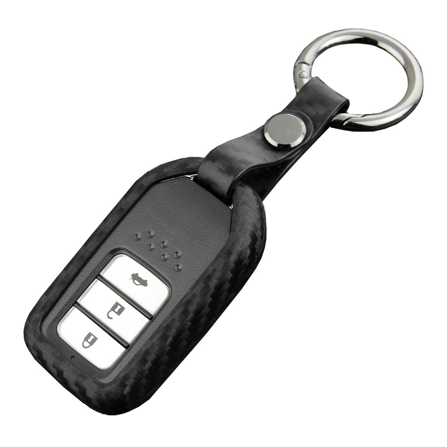Custodia in pelle e silicone per chiave auto con fibbia per Honda