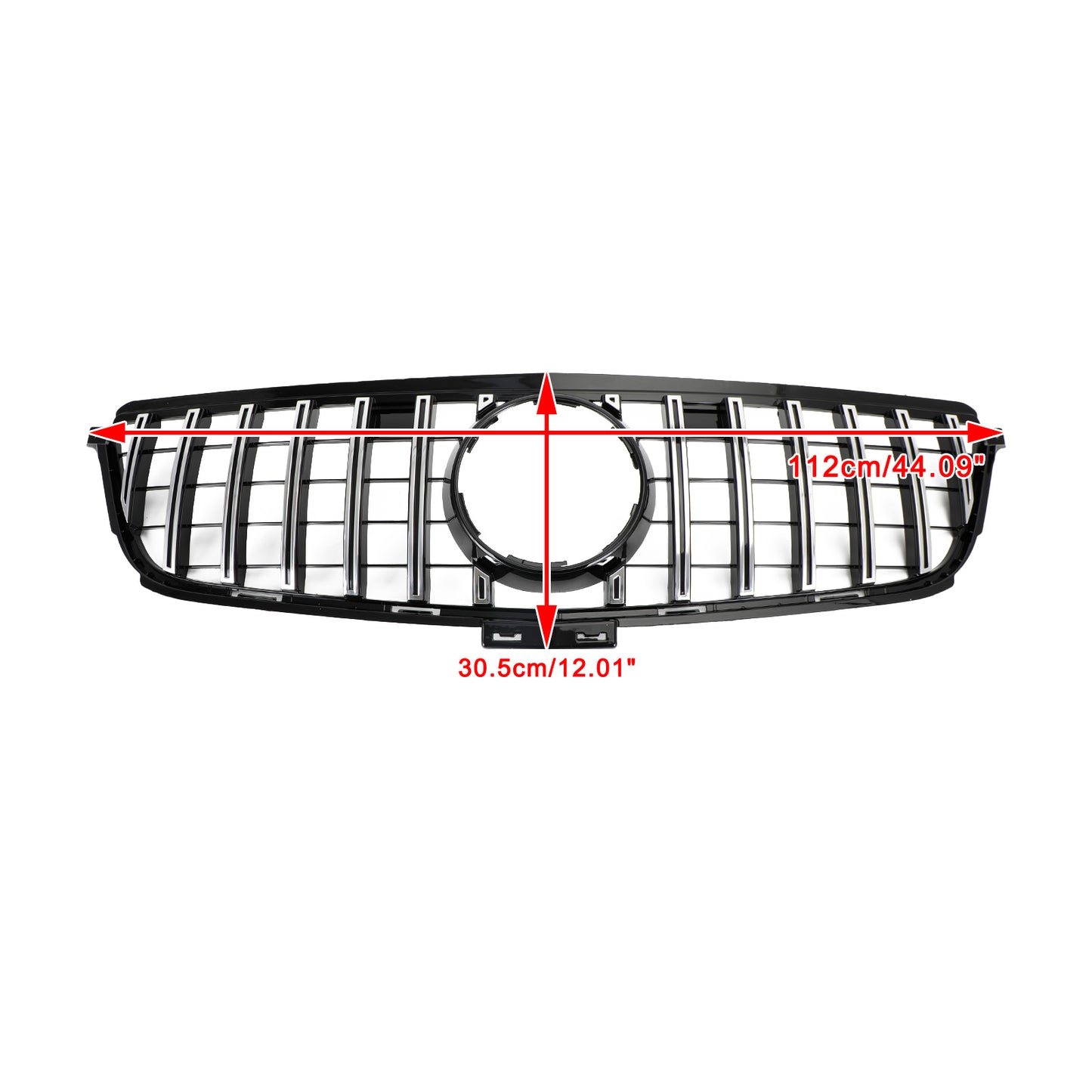 Per Benz W166 2012-2015 ML350 400 550 Griglia anteriore cromata nera stile GTR