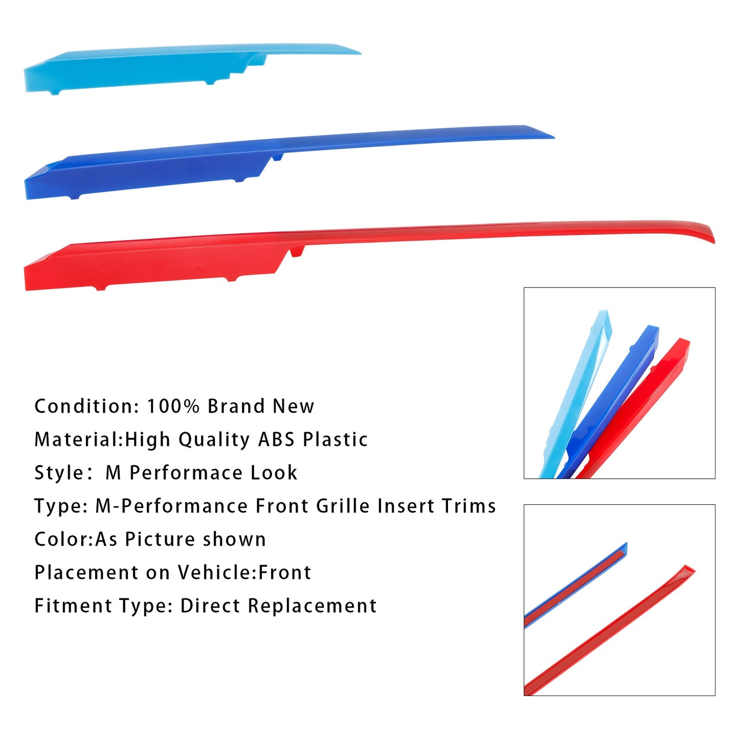 Clip per inserti griglia anteriore a doppio rene in ABS tricolore BMW X3 2025