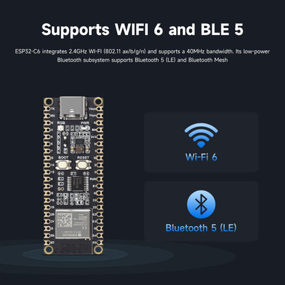 Scheda di sviluppo microcontrollore ESP32-C6 Processore single core da 160 MHz Pi Pico