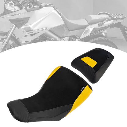 Adatto per Suzuki V-Strom DL1050 2023+ Sella anteriore e posteriore inferiore per passeggero, colore giallo