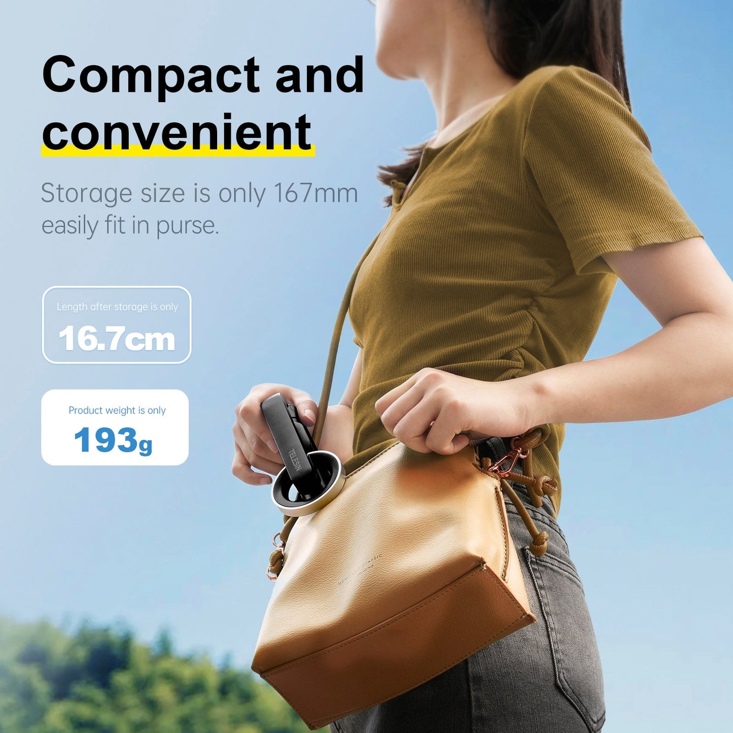 Mini bastone per selfie magnetico per telefono cellulare Magesafe Bluetooth in lega di alluminio con treppiede