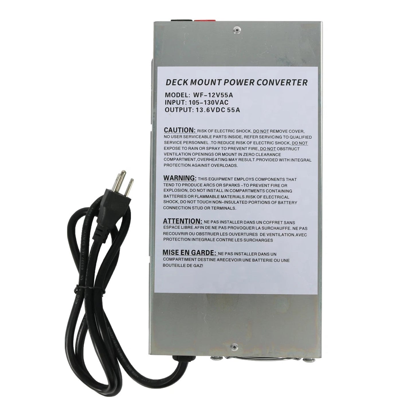 Convertitore di potenza da 55 Ampere, caricabatterie per camper, roulotte, camper 12V WF-9855