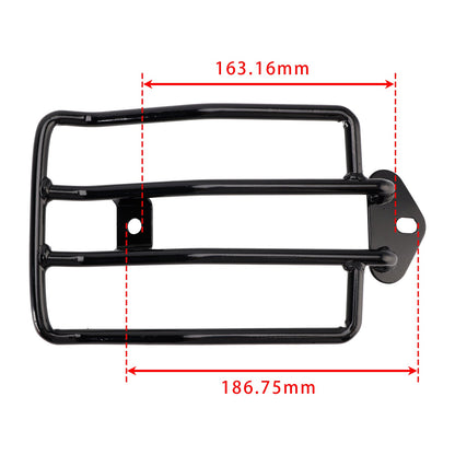Portapacchi posteriore nero per sella monoposto, adatto per Sportster XL XR 883 1200 2004-2022