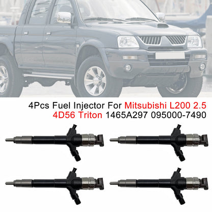 4 iniettori di carburante per Mitsubishi L200 2.5 4D56 Triton 1465A297 095000-7490