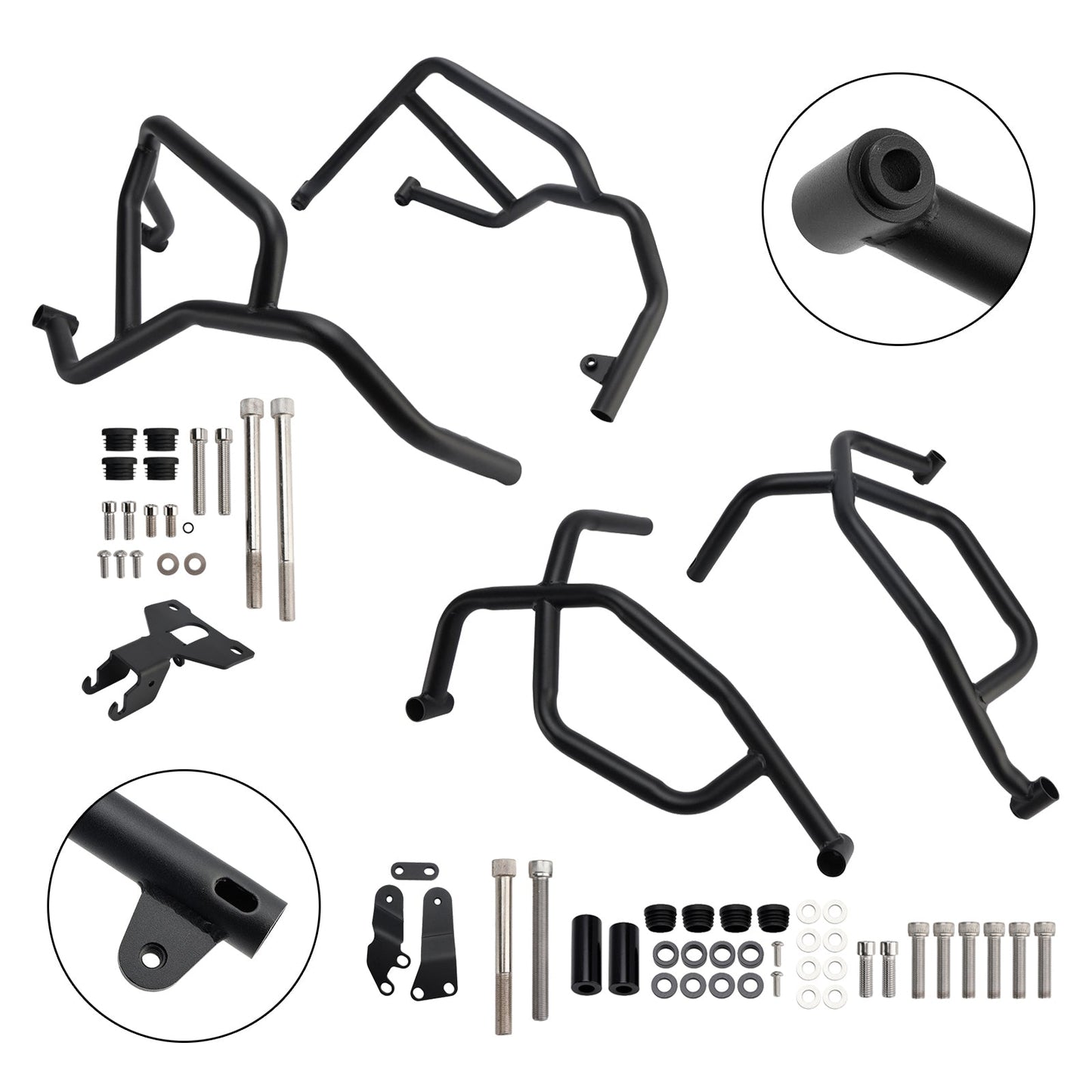 Kit di protezione motore superiore e inferiore Yamaha Tracer 7 2021-2025, telaio e barra di protezione nera