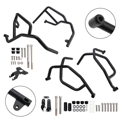 Kit di protezione motore superiore e inferiore Yamaha Tracer 7 2021-2025, telaio e barra di protezione nera