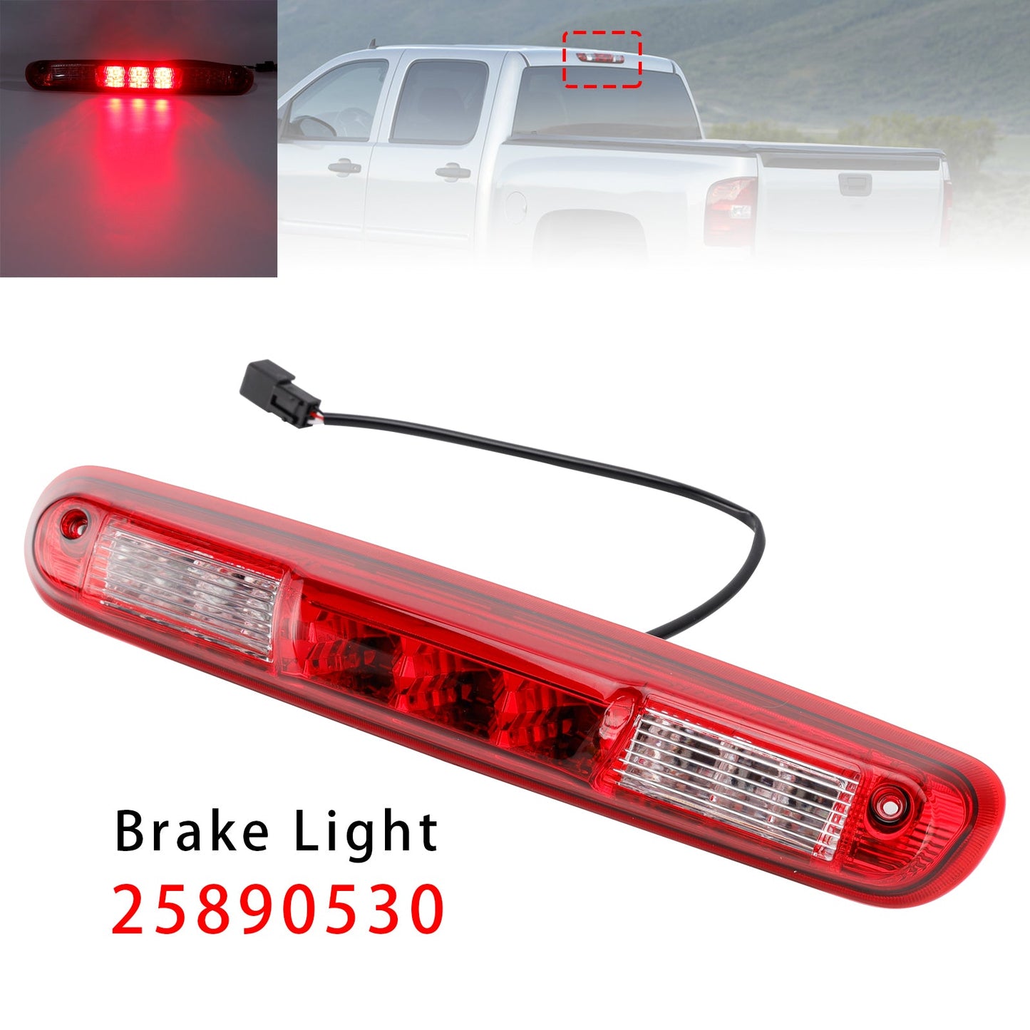 Terza luce di stop a LED per Chevy Silverado 2007-2013