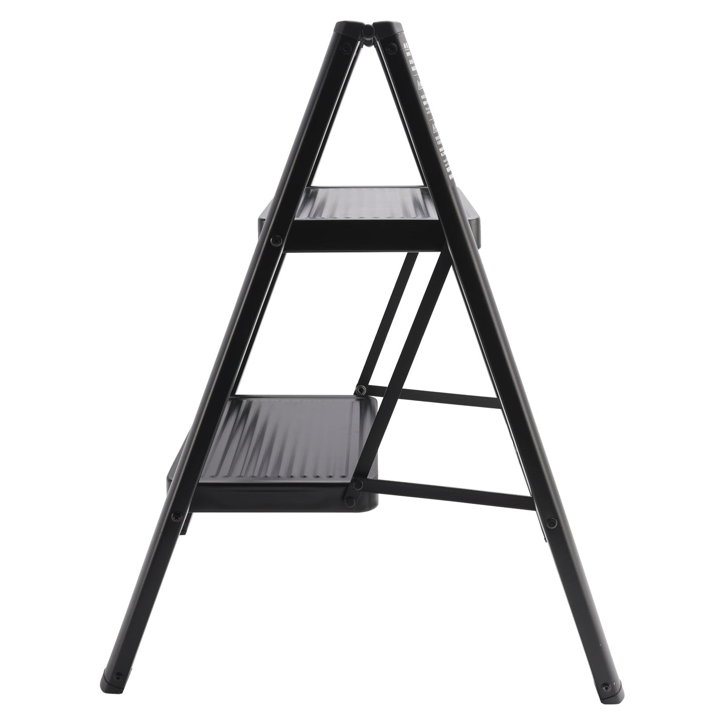 Scala a pioli, 2 livelli, pieghevole, alluminio, larga, leggera, compatta, scala