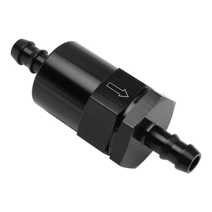 Adattatore per filtro per sistemi di alimentazione EFI in linea nero, attacco da 3/8"" con elemento filtrante da 30 micron