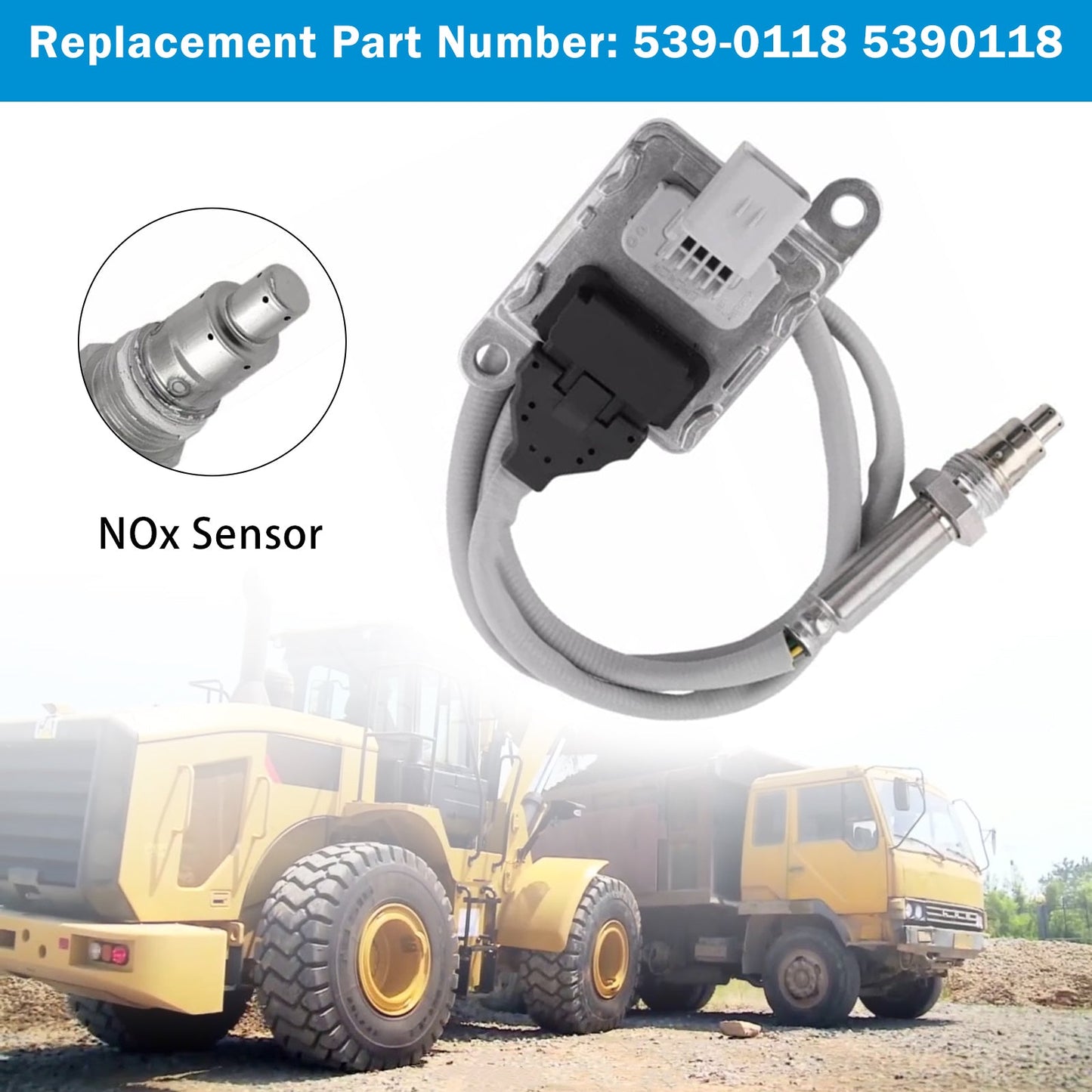 Sensore di ossido di azoto NOx 539-0118 5390118 compatibile con Caterpillar a 6 pin