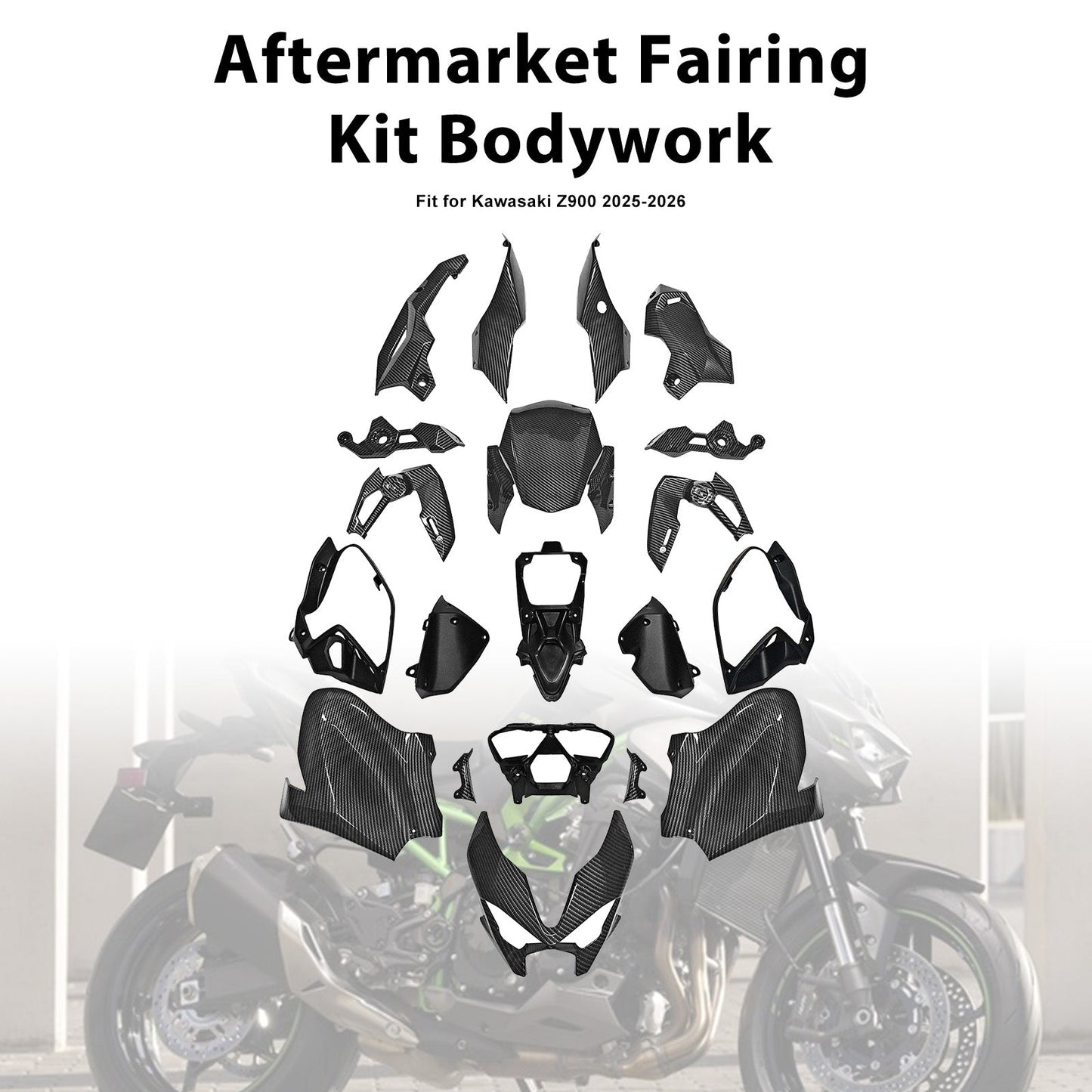 Kit di carene stampate a iniezione per Kawasaki Z900 2025-2026