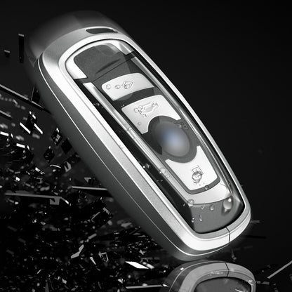 Custodia per chiave auto in TPU nero in lega di alluminio con fibbia per BMW X3 X1 X5
