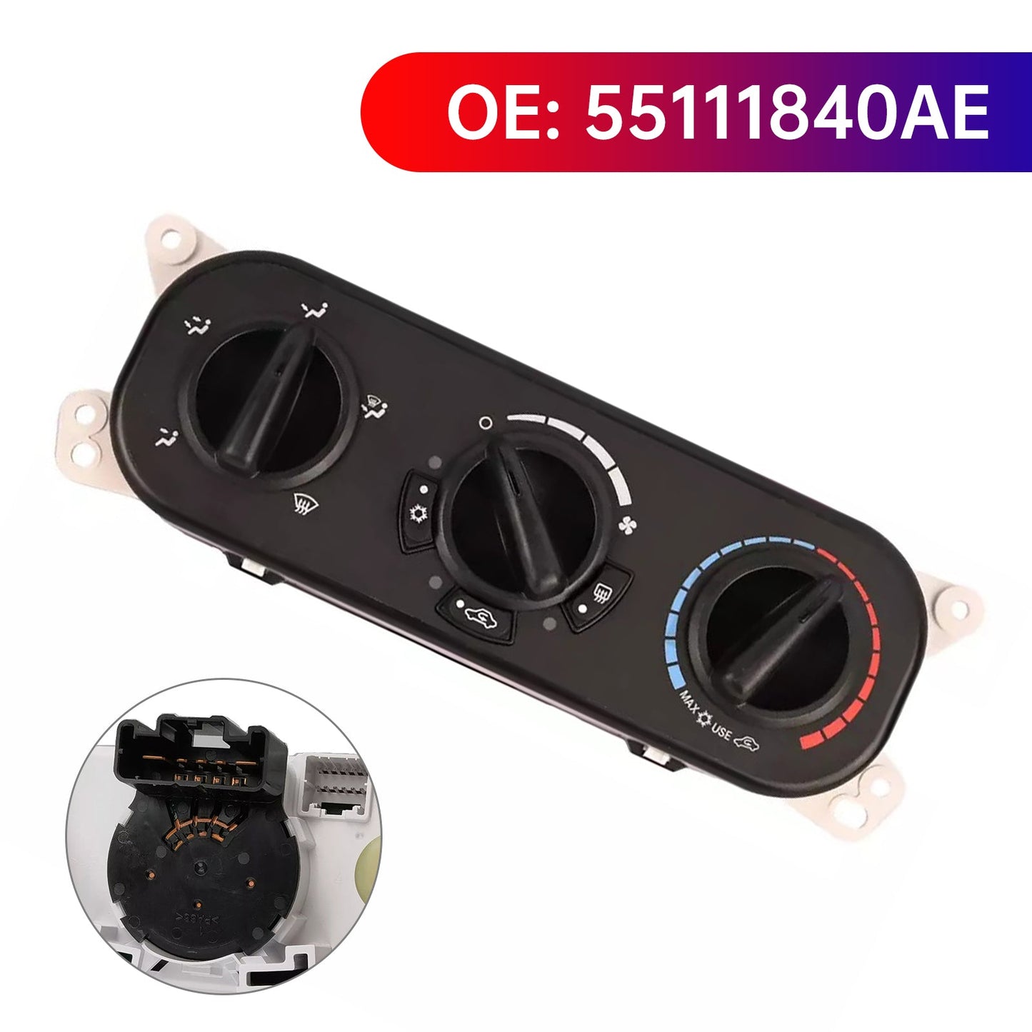 Interruttore di controllo del riscaldatore A/C Jeep Wrangler JK 2007-2010 55111840AE