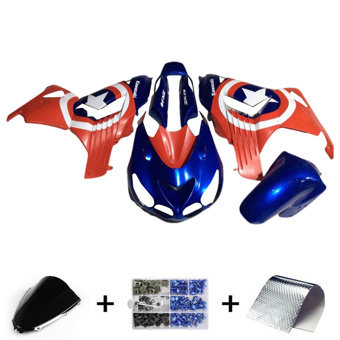 Carrozzeria kit carenatura iniezione Kawasaki ZX14R ZZR1400 2006-2011