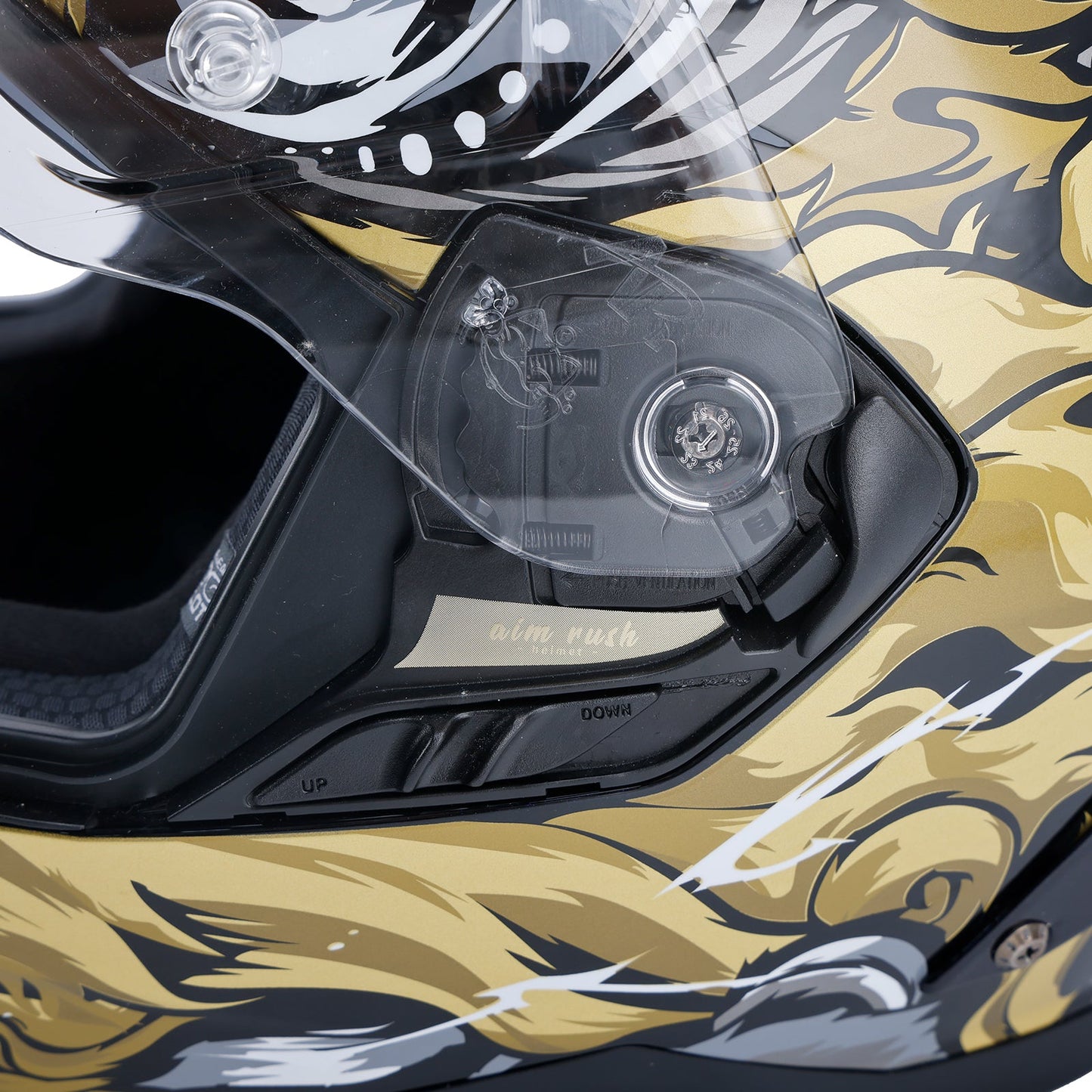 Casco da moto DOT per adulti Street Integrale Nero Oro