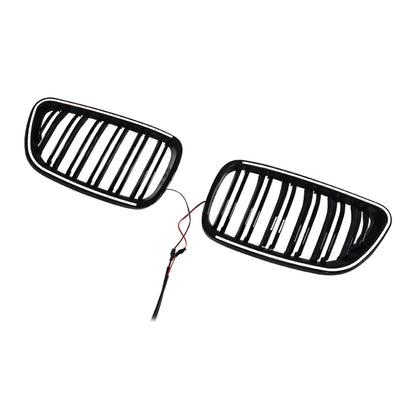 Griglia anteriore a doppio rene per BMW Serie 2 F22 F23 F24 2014-2018, nero lucido