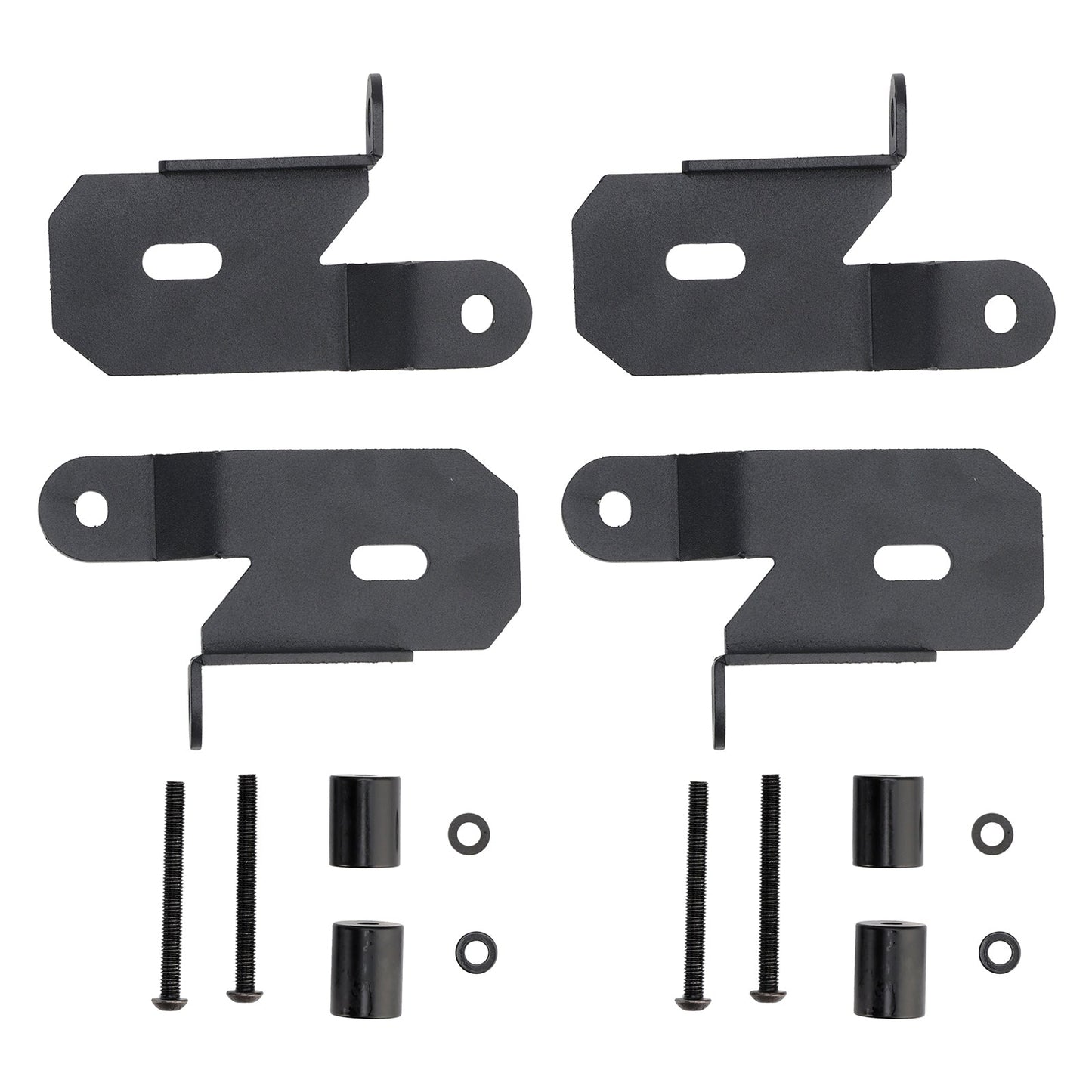 Confezione da 2 staffe di montaggio luci nere per montante A 7318 per Jeep Wrangler JL 2018-2019