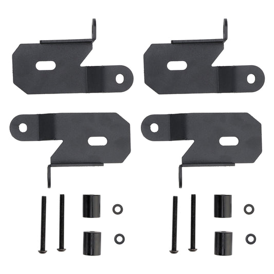 Confezione da 2 staffe di montaggio luci nere per montante A 7318 per Jeep Wrangler JL 2018-2019