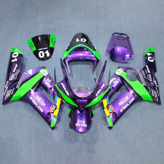 Kit carenatura iniezione in plastica ABS adatto per Kawasaki ZX6R 636 2003-2004
