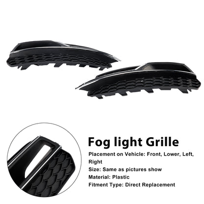 Front Lower Fog Light Cover Grill Grille Per AUDI A3 S3 S-Line 2013-2016