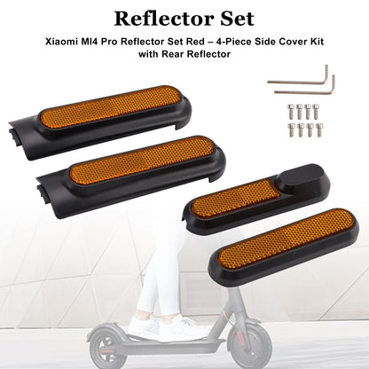 Set di 4 coperture laterali per scooter con catarifrangente posteriore per Xiaomi 4 Pro (1a generazione)