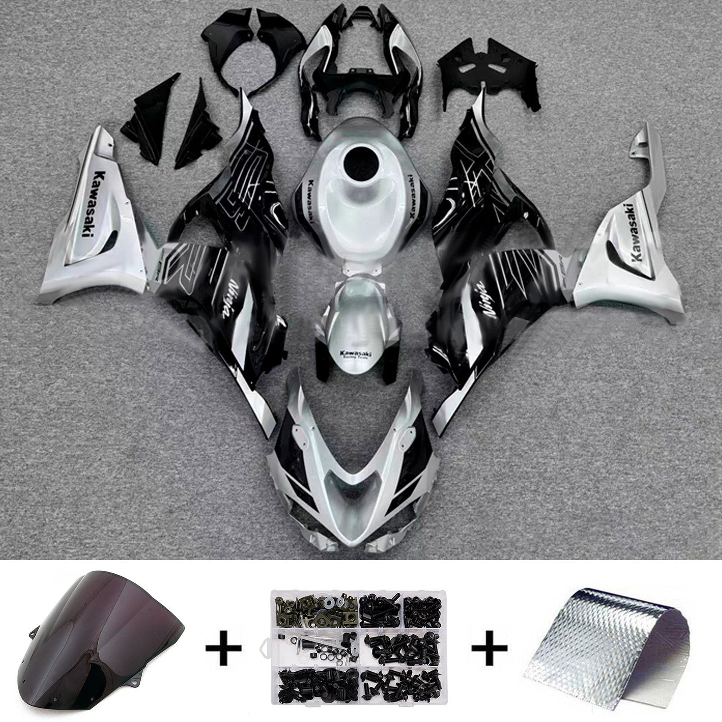 Kit carenatura iniezione in plastica ABS adatto per Kawasaki ZX-6R 2024-2026